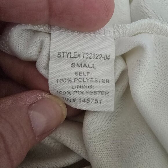 PEACH LOVE HALTER FLOWY TOP WHITE WITH LEOPARD PRINT LINED SIZE SM - Picture 4 of 7